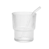 Verre avec couvercle et paille